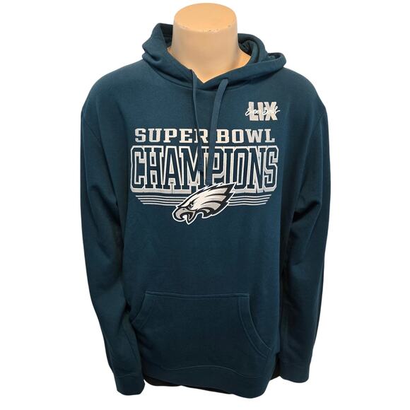 NFL Team Apparel Philadelphia Eagles 59 Superbowl Champions Hoodie Men's 2XL - Picture 1 of 8